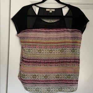 Sheer patterned top